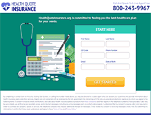 Tablet Screenshot of healthquoteinsurance.org